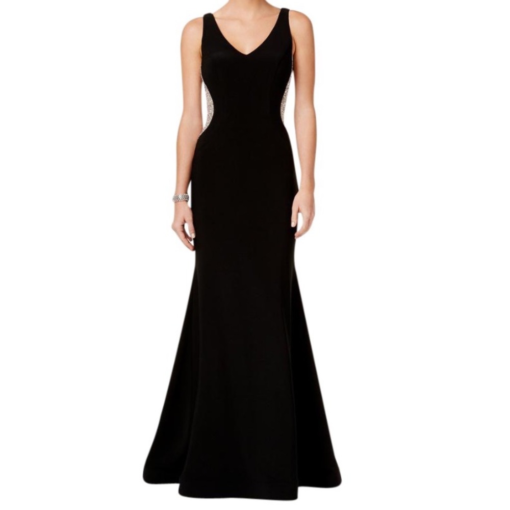 Xscape Mermaid Gown Black long formal dress